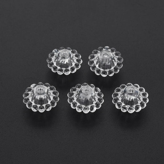100pcs Transparent Acrylic Beads Bicone Clear 12x9mm Hole: 2mm