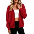 thumbnail image 6 of CINVREST Women's Bomber Jackets Plus Size Zip Up Hooded Jacquard Coat Casual Lightweight Fall Cropped Outwear Tops With Pockets (3XL, Wine|Hood), 6 of 9