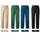 thumbnail image 4 of Pantalones de pana para mujer, cintura elástica, bolsillos grandes, pantalones retro, holgados, casu Abanopi Azul/3X-grande, 4 of 7