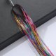 thumbnail image 1 of Zhuge 100 piezas de cuerdas de pelo de colores para trenzas, banda de cuerda para el cabello de color degradado, cuerda para envolver el cabello, lazo para el cabello trenzado de arco iris,C09, 1 of 5