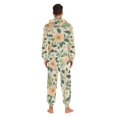 thumbnail image 4 of FORMRS Onesies Pajama for Adults Unisex Hoodie Winter Jumpsuit One Piece Sleepwear, Sizes S-2XL, Floral Design, 4 of 7