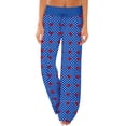 thumbnail image 2 of Women's Pajama Pants Sleepwear, Casual Drawstring Elastic Waist Pants, Comfy Straight Yoga Loose Trousers with Love Print,Blue,XL, 2 of 7