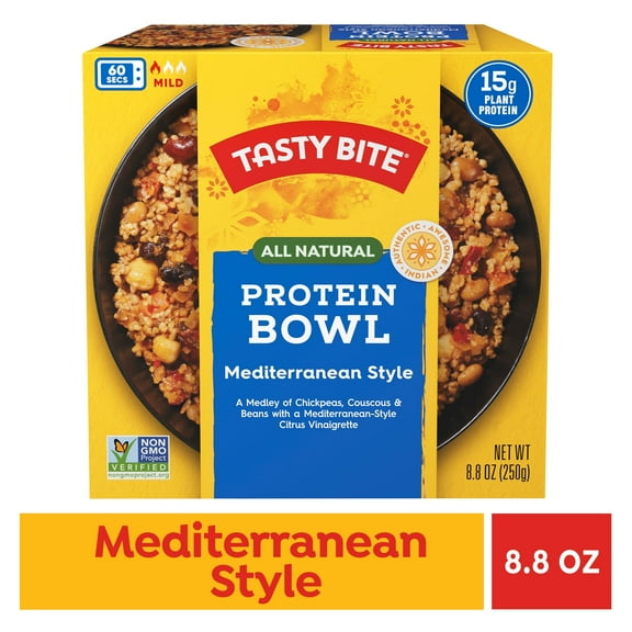 (2 pack) Tasty Bite Mediterranean Protein Bowl 8.8oz - Mediterranean-inspired protein bowl