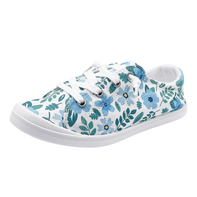 Chaussures pour Femmes Mode Florale Chaussures Décontractées Semelles Souples Plates Chaussures Décontractées