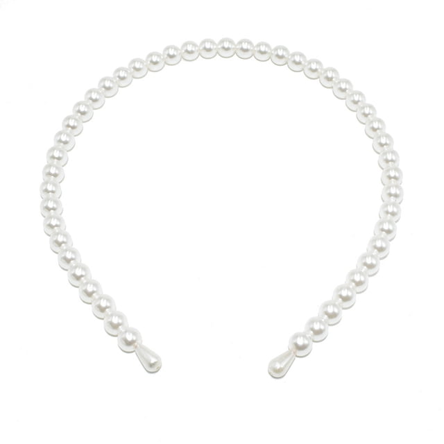 relayinert Bandeau Perle Exquise Réglable Résistant à l'Usure Accessoires de Coiffure Chic Universel Cadeaux de la Saint-Valentin Diadèmes pour Femmes 8mm