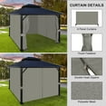 thumbnail image 5 of Aoodor 10' x 13' Gazebo Curtain Set Protecting Privacy Side Walls 4 Panels, Curtain Only - Grey, 5 of 11