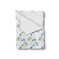thumbnail image 2 of Flower Soft Flannel Fleece Blanket, Daisy Blooms with Paintbrush Effects Gardening Spring Botanical Print, Cozy Plush for Indoor and Outdoor Use, 50" x 70", Azure Blue Yellow White, by Ambesonne, 2 of 5