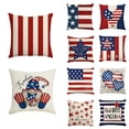 thumbnail image 4 of Patriotic Pillow Covers Fourth of July Decorations Star American Flag Red White Blue Summer 18x18 Inch Decorative Throw Pillow Cover for Home Living Room Bedroom Patio Couch Decoration, 4 of 4