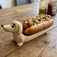 thumbnail image 5 of Eolstice Dachshund Hot Dog Serving Tray, Cute Sausage Dog Shaped Sandwich Plate, Snack Platter for Kitchen Party, Home Decor Table Serving, Fun Gift, 5 of 5