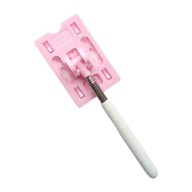 Soporte telescópico para tarjetas, alcance para estacionamiento en garaje, portátil, extensible y práctico. Rosa