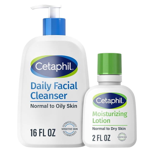 Limpiador facial y loción hidratante Cetaphil 473 ml y 59 ml