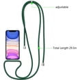 thumbnail image 2 of Compatible with iPhone 12/iPhone 12 Pro,Clear Case with Adjustable Lanyard,Soft Slim TPU Shockproof Protective Crossbody Case for iPhone 12/12 Pro,6.1 inch-Dark Green, 2 of 12