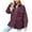 Wine, variant on ABATAB Women's Winter Warm Fleece Shacket Jackets Soft Button down Casual Long Sleeve Lapel Neck Warm Outerwear with Chest Pockets(X-Large,Wine)