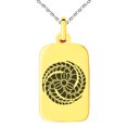 thumbnail image 1 of Stainless Steel Odera Samurai Crest Engraved Small Rectangle Dog Tag Charm Pendant Necklace, 1 of 1