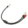 thumbnail image 2 of 1 femenino A 2 divisor y masculino, flexible 1rca hembrá a 2rca cable masculino operación de operación simple conveniente para la computadora portátil para subwoofer, 2 of 7