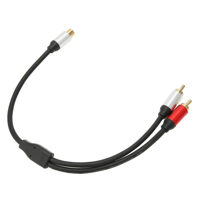 Cable divisor en Y de 1 RCA hembra a 2 RCA macho, 1 hembra a 2 machos, para TV, subwoofer, amplificador y portátil.