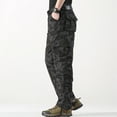 thumbnail image 7 of XADYUY Mens Camo Pants Cargo Stretch Military Work Pants with Multi-Pockets Breathable Climbing Hiking Pants Sports Big and Tall Pants,Black, 7 of 7