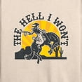 thumbnail image 3 of Instant Message - The Hell I Wont Cowgirl - Women's Lightweight French Terry Long Sleeve Shirt, 3 of 6