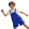 thumbnail image 5 of CPNG Girls Solid Color Short Overalls Sleeveless Suspender Romper Cute Short Jumpsuit with Adjustable Strap(Blue,18-24 Months), 5 of 7