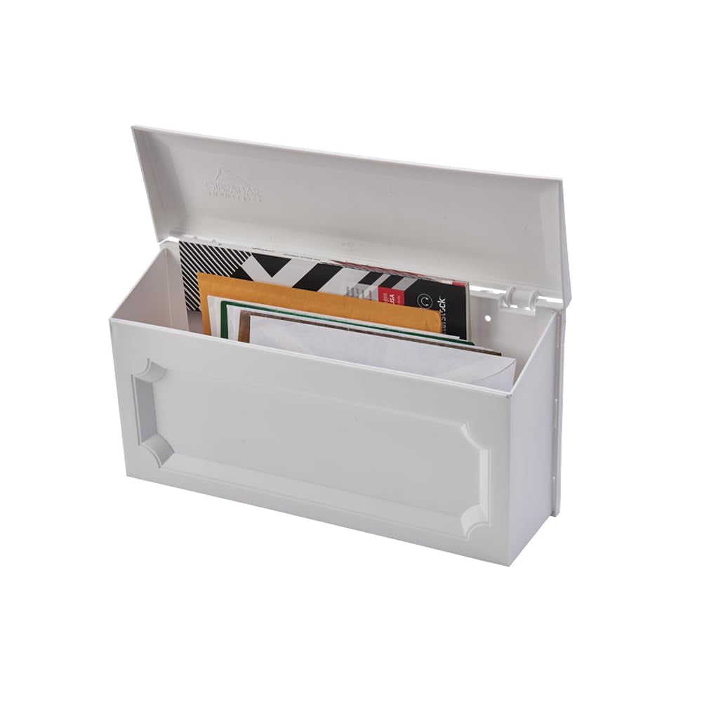 Architectural Mailboxes Windsor Small, Plastic, Wall Mount Mailbox, White, WMH00WAM