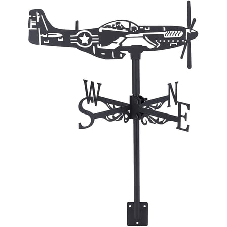 Weathervane Fighter Ornament Wind Vane Weathercock Metal Weather Vane for Garden Decor Farmhouse Decorative Outdoor Garden Wind Measuring Tool for diy