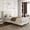 Beige, variant on King Size Corduroy Bed Frame with Headboard, Heavy Duty Wood Slats, Noise-Free & Easy Assembly, No Box Spring Needed, Modern for Bedroom, Guest Room, Apartment
