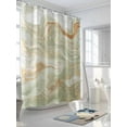 thumbnail image 3 of Marble Shower Curtain, Abstract Fluid Art Green Brown Marble Texture Modern Waterproof Shower Curtain Set with 12 Hooks Lightweight Washable Fabric Shower Curtains for Bathroom 36x72 Inches, 3 of 6