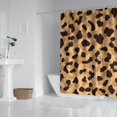 thumbnail image 2 of Beige and Black Leopard Pattern Shower Curtain 72"x72" ,Bathroom Decorative Shower Curtains Set with 12 Hooks,Modern Waterproof Washable Shower Curtain, 2 of 6