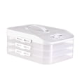 thumbnail image 1 of Caja de bolas de hervida congelada Bandeja organizadora de alimentos Caja de almacenamiento de bolas de hervida para comedor Restaurante Blanco perfecl Contenedores de almacenamiento de bolas de masa hervida, 1 of 8