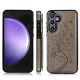 thumbnail image 2 of Dteck Case Compatible with Samsung Galaxy S24 Plus,Magnetic Clasp Leather Wallet with Card Slot Butterfly Embossing Case Flip Kickstand Protective Phone Cover for Galaxy S24+,Gray, 2 of 8