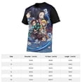 thumbnail image 2 of Demon Slayer Shirts Men's Short Sleeve Printed T-Shirt Graphic Comfortable Tee Tops Summer Blouse 2XL, 2 of 5