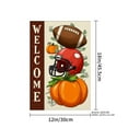 thumbnail image 4 of JOOCAR Welcome Football Helmet Pumpkin Linen Garden Flag for Fall Autumn Home Outdoor Garden Yard Door Decor 12x18 inch, 4 of 5