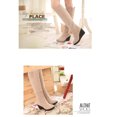 thumbnail image 6 of Fesfesfes Tall Boots For Women Slip-on Thick Wedge Heels High Heels Solid Color Winter Warm Knee High Round Toe Thick Fleece Snow 40(US:7.5), 6 of 6