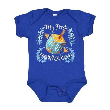 

Inktastic My 1st Hanukkah Dreidel and Laurels Gift Baby Boy or Baby Girl Bodysuit
