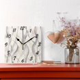 thumbnail image 2 of Square Wall Clock Silent Non-Ticking Battery Operated Retro 7.78" Clock for Bedroom Living Room Decor Pastel Thin Lines, 2 of 9