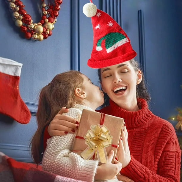 Xihbxyly Liquidación de Verano Adorno Navideño de Lana Tejido, Mini Gorro de Lana, Gorro Navideño, Adorno para Árbol de Navidad, Colgante Pequeño