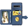 thumbnail image 2 of for Galaxy S10 Case Wallet Credit ID Card Holder Slot Pocket Protective Cover with Wrist Hand Strap Mandala Print Pattern Cute Case for Galaxy S10 Blue, 2 of 7