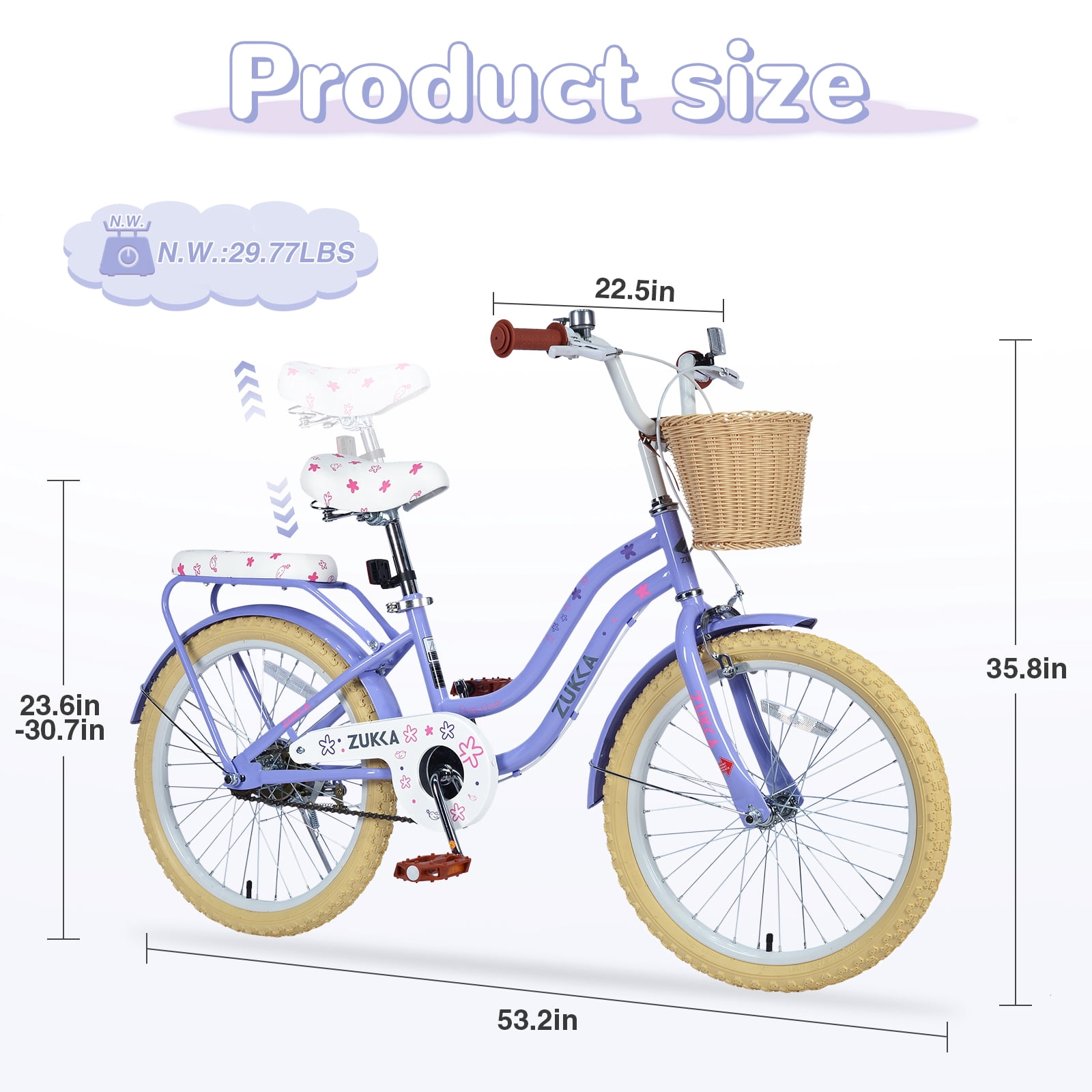 Ambifirner 20 Inch Blue Bicycles Mountain Bike , Single Speed Bicycles with Dual Brakes , City Bike