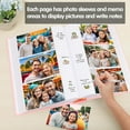 thumbnail image 4 of NestE Photo Album 4x6 450 Photos with Writing Space,4 x 6 Photo Book Linen Cover with Front Window, 4x6 Picture Album, 450 Photos Photo Album Book for Wedding Kids Travel Family Baby Pictures (Pink), 4 of 14