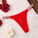 thumbnail image 4 of Victory Secret Sexy Sin Costuras Bragas Mujeres Carta De Lujo Diamantes De Imitación Lencería G String Diseño Confort Satén Ropa Interior Íntima Rosa, 4 of 4
