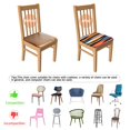 thumbnail image 5 of Colorful and Grey Abstract Art Artwork Seat Covers for Dining Room Chairs Set Of 4,Stretch Printed Washable Chair Seat Cover with Elastic Ties and Button,Removable Waterproof Couch Cushion Covers, 5 of 6