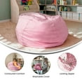 thumbnail image 2 of Oversized Light Pink Dot Bean Bag Chair, 2 of 9