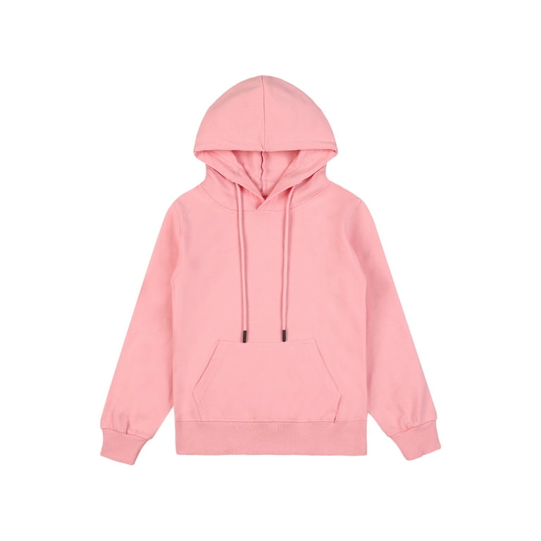 Yeahdor Kids Boys Hoodie Sweatshirt Long Sleeve Drawstring Hooded Pullover Tops Athletic Shirt Pink 7 8