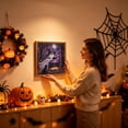 thumbnail image 3 of Halloween Diamond Art Kits for Adults, Spooky and Cute Halloween Theme 5D Diamond Art Painting for Beginners, Full Drill Round Gem Painting, for Home Wall Decor 7.8 x 7.8 inch, 3 of 9