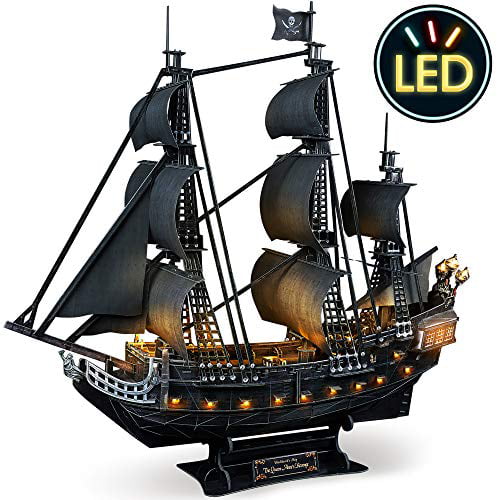Pirate Ship Eagle On Stand Set Of 2 Boy's Foam 3D Build Jigsaw Puzzles 