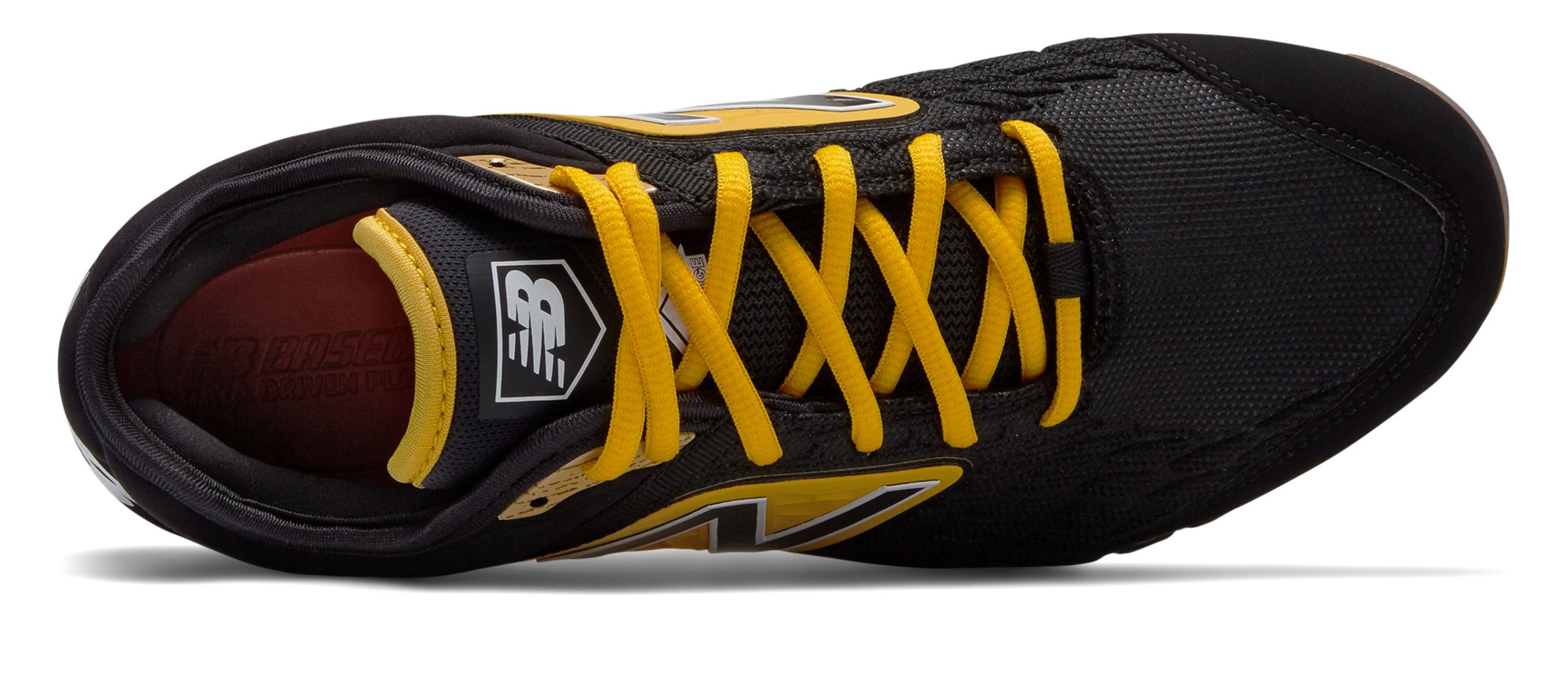 New Balance Low-Cut 3000v4 Metal Baseball Cleat Mens Shoes Black with Yellow - image 3 of 4