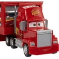 thumbnail image 4 of Disney Pixar Cars Mack Hauler Truck with Ramp, 13-inch Toy Transporter with Storage for 12 Cars, 4 of 7