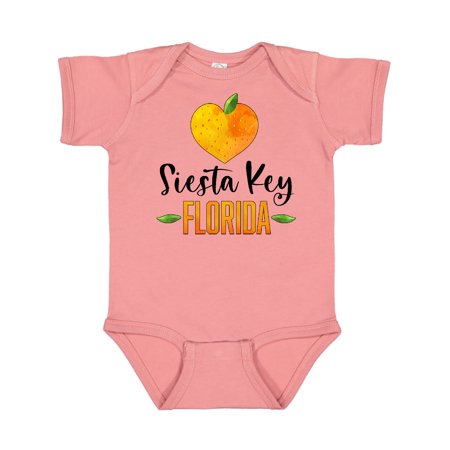

Inktastic Siesta Key Florida Orange in Heart Gift Baby Boy or Baby Girl Bodysuit