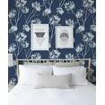thumbnail image 2 of NextWall One O'Clocks Botanical Peel and Stick Wallpaper (Denim Blue), 2 of 7