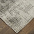 thumbnail image 3 of Feizy Eastfield Modern Abstract, Gray/Ivory, 1'6" x 1'6" Swatch Sheen Handmade Casual Distressed Design Carpet for Living Dining Bed Room, 3 of 8